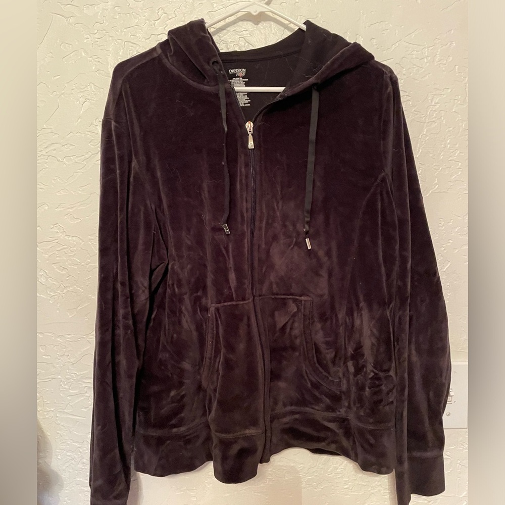 Danskin velvet like zip up